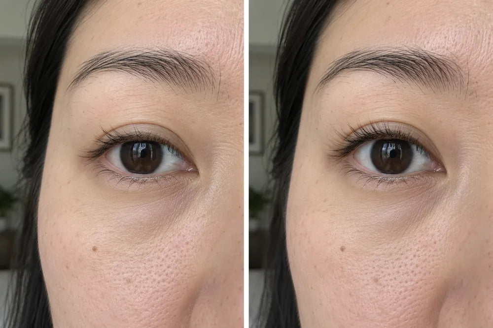 Before and after 12 weeks, outer corner gap